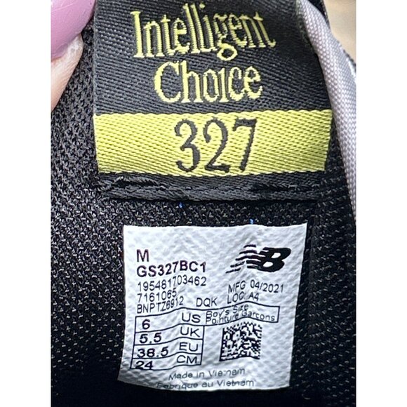 New Balance GS327BC1 Intelligent Choice Black Sneakers Mens Size 6 NWOB